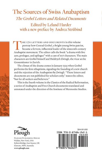 Produktbild: The Sources of Swiss Anabaptism