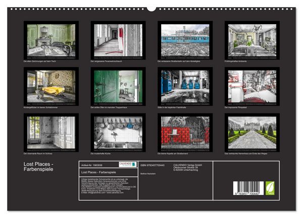 Produktbild: Lost Places - Farbenspiele (hochwertiger Premium Wandkalender 2026 DIN A2 quer), Kunstdruck in Hochglanz