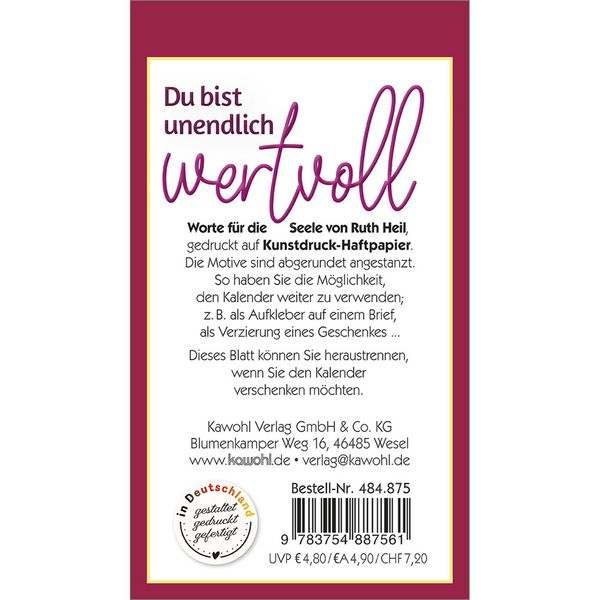 Produktbild: Du bist unendlich wertvoll 2026