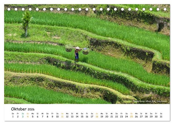 Produktbild: Bezauberndes Asien 2026 (Tischkalender 2026 DIN A5 quer), CALVENDO Monatskalender
