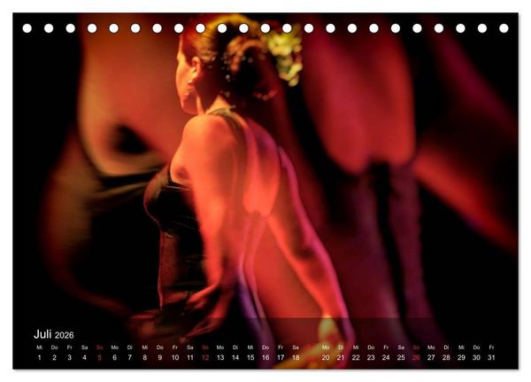 Produktbild: Flamenco - Tanz der Leidenschaft (Tischkalender 2026 DIN A5 quer), CALVENDO Monatskalender