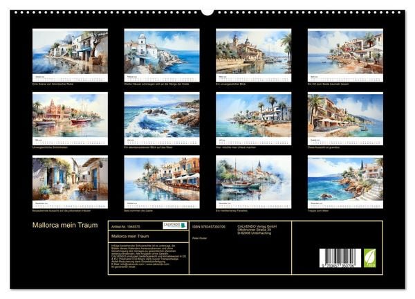 Produktbild: Mallorca mein Traum (hochwertiger Premium Wandkalender 2026 DIN A2 quer), Kunstdruck in Hochglanz