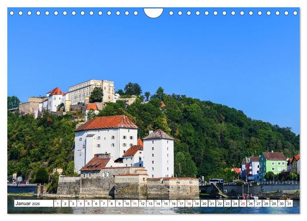 Produktbild: Passau die Barockstadt an der Donau (Wandkalender 2026 DIN A4 quer), CALVENDO Monatskalender