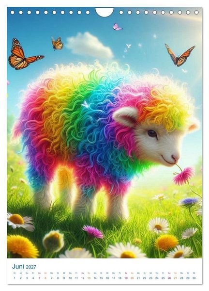 Produktbild: Tiere im Farbenland - Meine bunte Welt, wie sie mir gef&auml;llt (Wandkalender 2027 DIN A4 hoch), CALVENDO Monatskalender