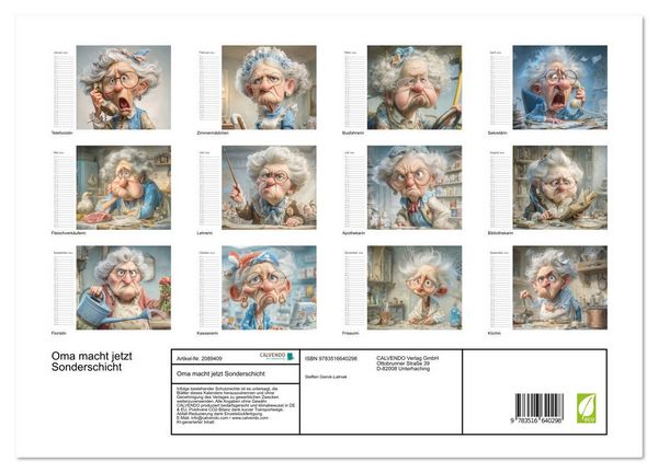 Produktbild: Oma macht jetzt Sonderschicht (Wandkalender 2026 DIN A3 quer), CALVENDO Monatskalender