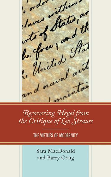 Produktbild: Recovering Hegel from the Critique of Leo Strauss