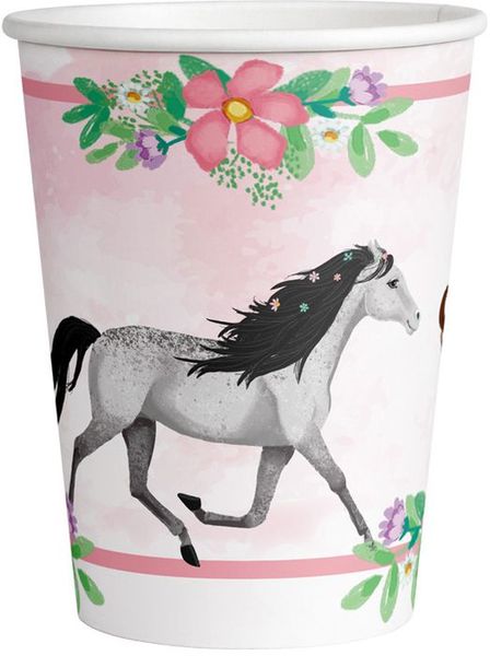 Produktbild: 8 Becher Beautiful Horses Papier 250 ml