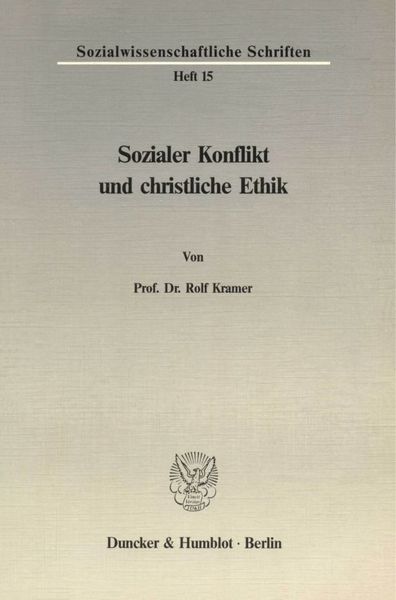 Produktbild: Sozialer Konflikt und christliche Ethik.