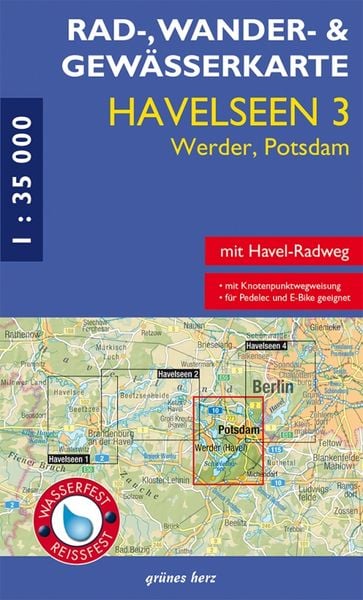 Produktbild: Rad-, Wander- und Gew&auml;sserkarte Havelseen 3 Werder/Potsdam 1:35 000