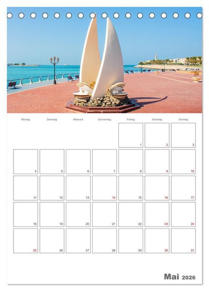 Produktbild: Abu Dhabi - Reiseplaner (Tischkalender 2026 DIN A5 hoch), CALVENDO Monatskalender