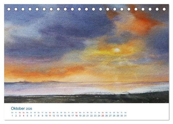 Produktbild: F&ouml;hr - Aquarelle (Tischkalender 2026 DIN A5 quer), CALVENDO Monatskalender