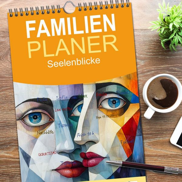 Produktbild: Familienplaner 2026 - Seelenblicke mit 5 Spalten (Wandkalender, 21 x 45 cm) CALVENDO