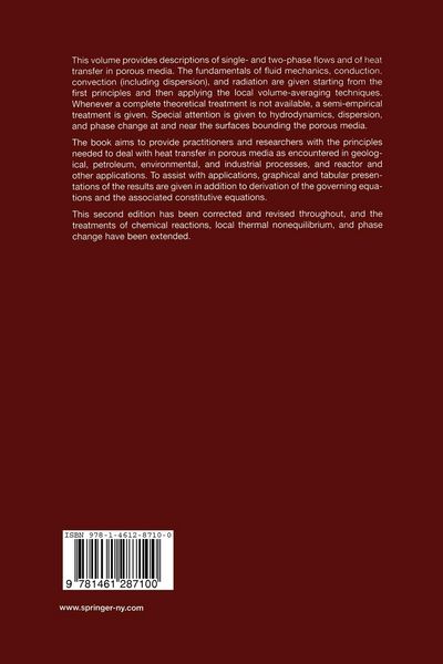 Produktbild: Principles of Heat Transfer in Porous Media