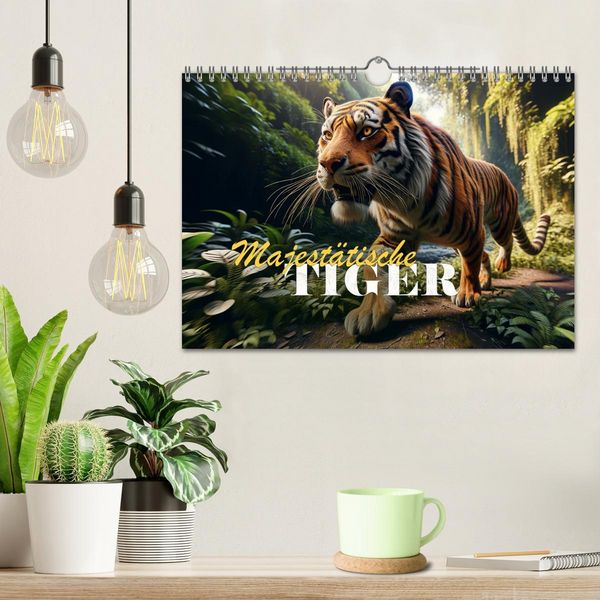 Produktbild: Majest&auml;tische Tiger (Wandkalender 2026 DIN A4 quer), CALVENDO Monatskalender