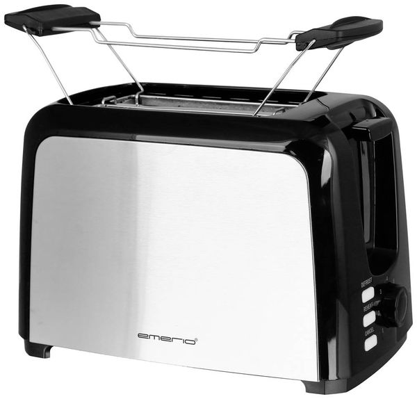 EMERIO TO-123924 Toaster mit Brötchenaufsatz Schwarz