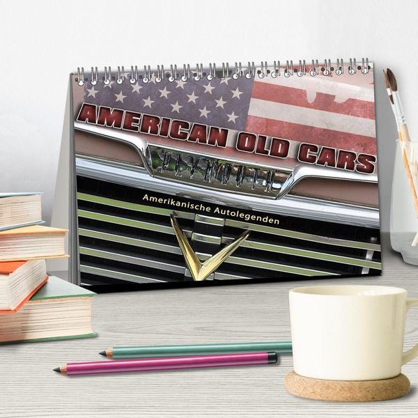 Produktbild: American Old Cars - Amerikanische Autolegenden (Tischkalender 2026 DIN A5 quer), CALVENDO Monatskalender