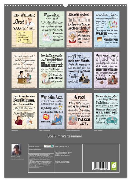 Produktbild: Spa&szlig; im Wartezimmer (hochwertiger Premium Wandkalender 2026 DIN A2 hoch), Kunstdruck in Hochglanz