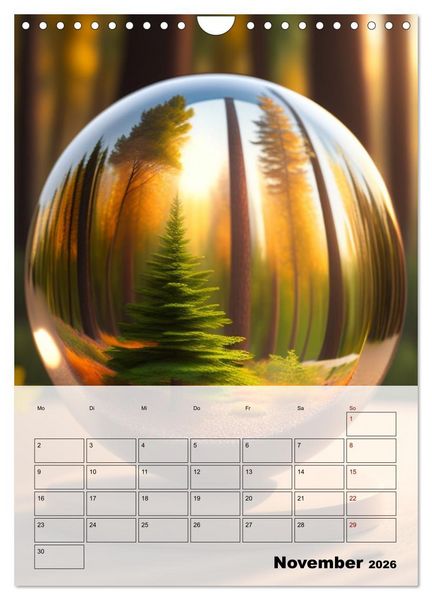Produktbild: Gespiegelte Landschaft (Wandkalender 2026 DIN A4 hoch), CALVENDO Monatskalender
