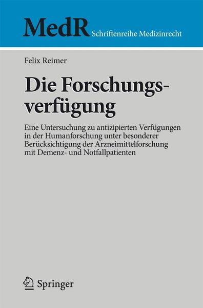 Produktbild: Die Forschungsverf&uuml;gung