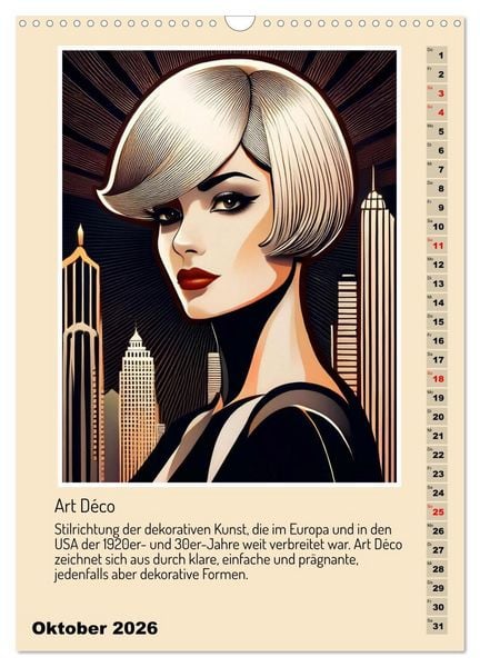Produktbild: Kunststile der Moderne in Darstellungen von Frauen (Wandkalender 2026 DIN A3 hoch), CALVENDO Monatskalender