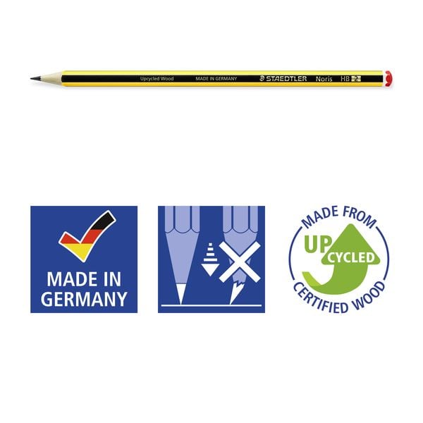 Produktbild: STAEDTLER Bleistifte Noris 120, Made from Upcycled Wood, 3er Set