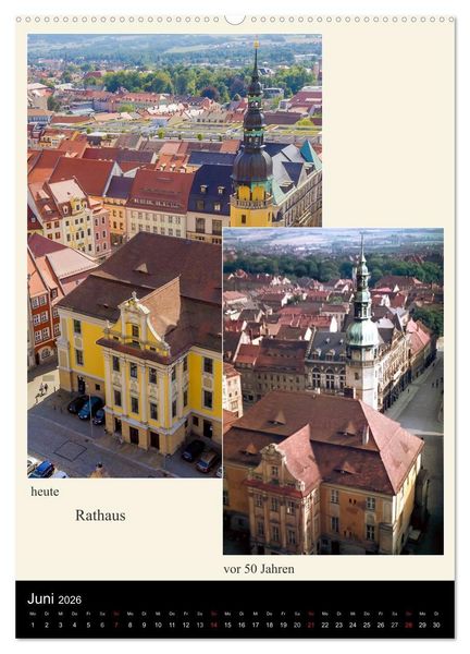 Produktbild: Bautzen vor 50 Jahren und heute (hochwertiger Premium Wandkalender 2026 DIN A2 hoch), Kunstdruck in Hochglanz
