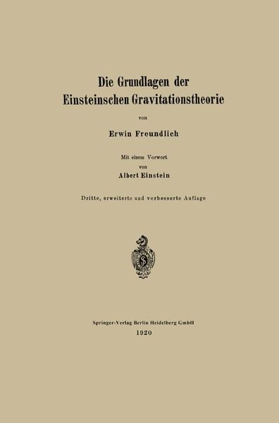 Produktbild: Die Grundlagen der Einsteinschen Gravitationstheorie