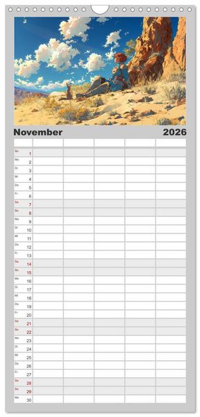 Produktbild: Familienplaner 2026 - Begegnungen im Anime Zauberland mit 5 Spalten (Wandkalender, 21 x 45 cm) CALVENDO