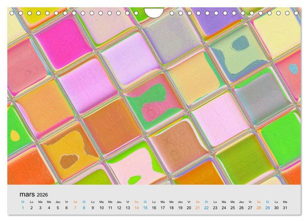 Produktbild: Couleurs et abstraction (Calendrier mural 2026 DIN A4 vertical), CALVENDO calendrier mensuel