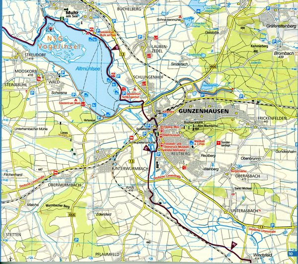 Produktbild: KOMPASS Fahrrad-Tourenkarte Altmühltalradweg 1:50.000