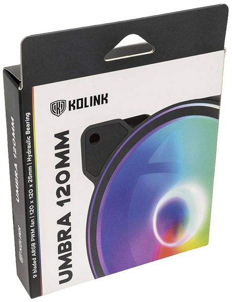 Produktbild: Kolink UMBRA 120mm PC-Geh&auml;use-L&uuml;fter RGB (B x H x T) 120 x 25 x 120mm