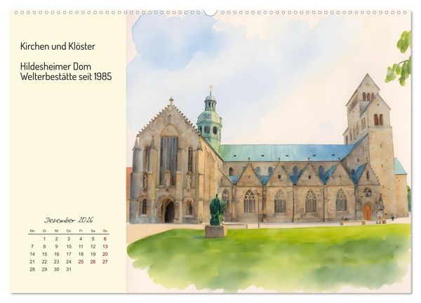 Produktbild: Welterbest&auml;tten Deutschlands (Wandkalender 2026 DIN A2 quer), CALVENDO Monatskalender