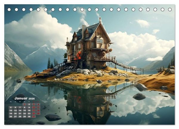 Produktbild: Fantastische Inselwelten (Tischkalender 2026 DIN A5 quer), CALVENDO Monatskalender