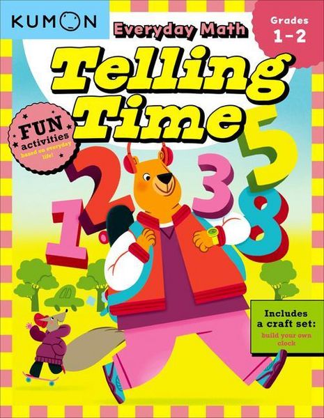 Produktbild: Kumon Everyday Math: Telling Time-Fun Activities for Grades 1-2-Complete with Craft Set to Build Your Own Clock!