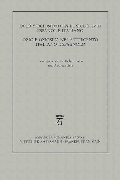Produktbild: Ocio y ociosidad en el siglo XVIII espa&ntilde;ol e italiano