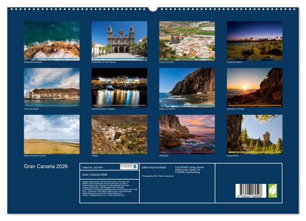 Produktbild: Gran Canaria 2026 (hochwertiger Premium Wandkalender 2026 DIN A2 quer), Kunstdruck in Hochglanz