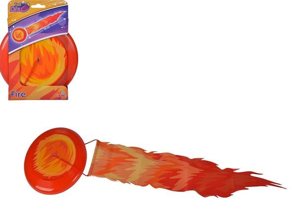 Produktbild: Simba 107206141 - Taildisc Fire, Wurfscheibe mit cooler Bedruckung und Schweif, D: 22 cm, Flammende Frisbee