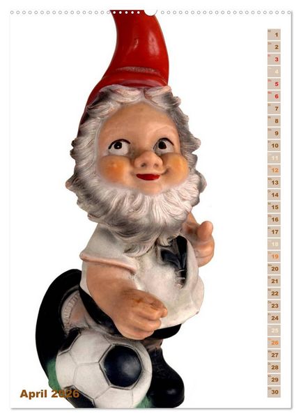 Produktbild: Gartenzwerge: Die rote Zipfelm&uuml;tze im Beet (Wandkalender 2026 DIN A2 hoch), CALVENDO Monatskalender