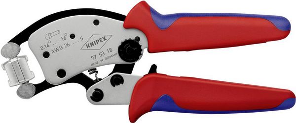 Produktbild: Knipex Twistor16 97 53 18 Crimpzange Aderendh&uuml;lsen 0.14 bis 16mm&sup2;
