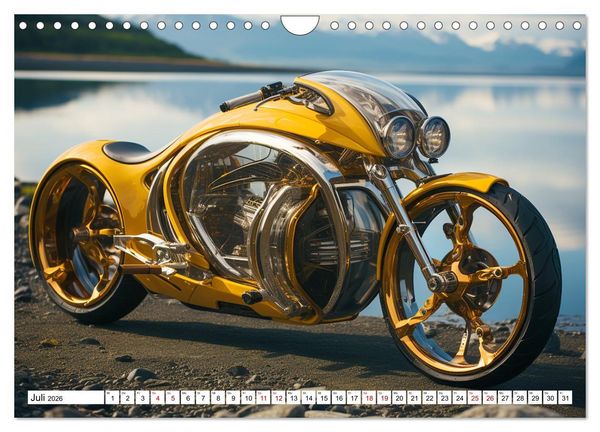Produktbild: Futuristische Motorr&auml;der (Wandkalender 2026 DIN A4 quer), CALVENDO Monatskalender