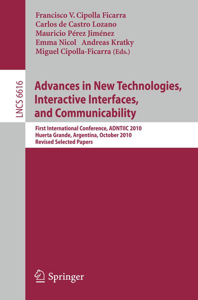 Produktbild: Advances in New Technologies, Interactive Interfaces, and Communicability