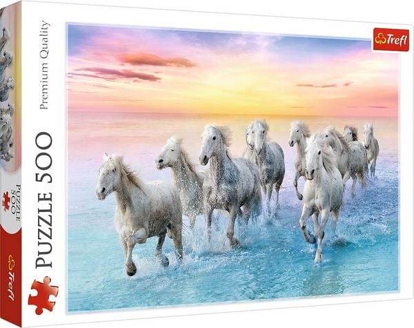 Produktbild: Galoppierende wei&szlig;e Pferde (Puzzle)