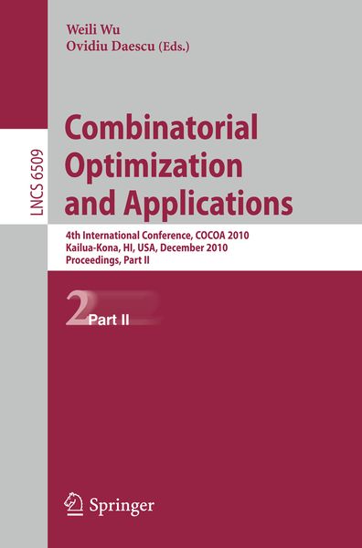 Produktbild: Combinatorial Optimization and Applications