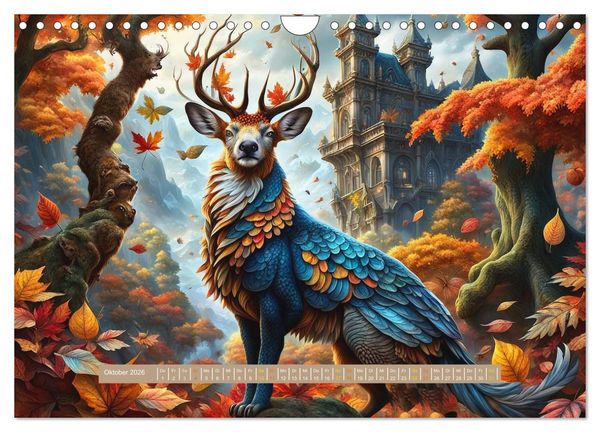 Produktbild: Verborgene Welten: Arkanum der mystischen Tierwesen (Wandkalender 2026 DIN A4 quer), CALVENDO Monatskalender