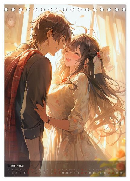 Produktbild: Her Love, His Life and Anime (Desk Calendar 2026 DIN A5 portrait), CALVENDO 12 Month DeskCalendar