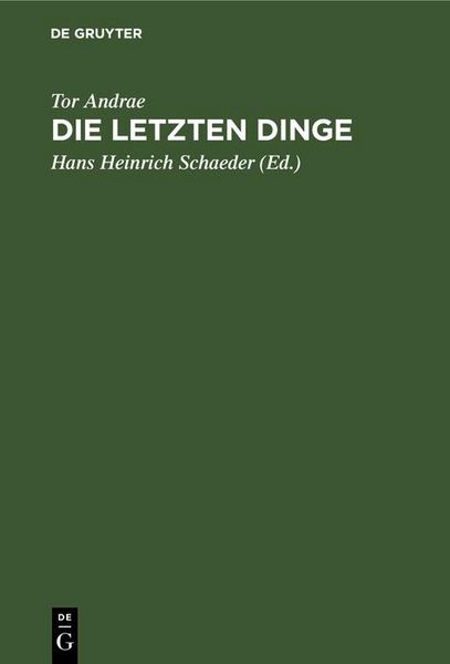 Produktbild: Die letzten Dinge