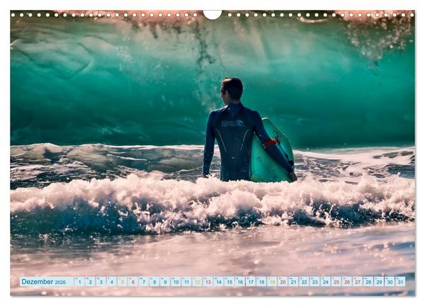 Produktbild: Surfen - Wasser, Wind und coole Typen (Wandkalender 2026 DIN A3 quer), CALVENDO Monatskalender