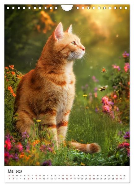 Produktbild: Feuer auf vier Pfoten - Die sch&ouml;nsten roten Katzen (Wandkalender 2027 DIN A4 hoch), CALVENDO Monatskalender