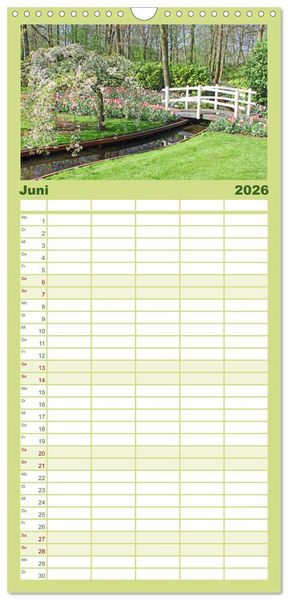 Produktbild: Familienplaner 2026 - Die Sch&ouml;nheit der Jahreszeiten, Sehnsucht nach Farbe und Leichtigkeit mit 5 Spalten (Wandkalender, 21 x 45 cm) CALVENDO