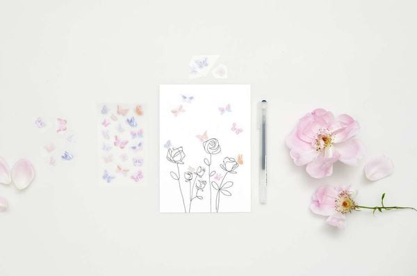 Produktbild: Foliensticker La Vie en Rose, Schmetterlinge